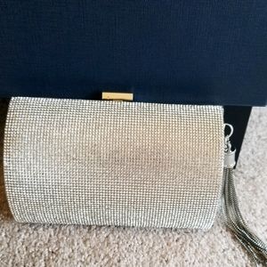 Silver nightout clutch